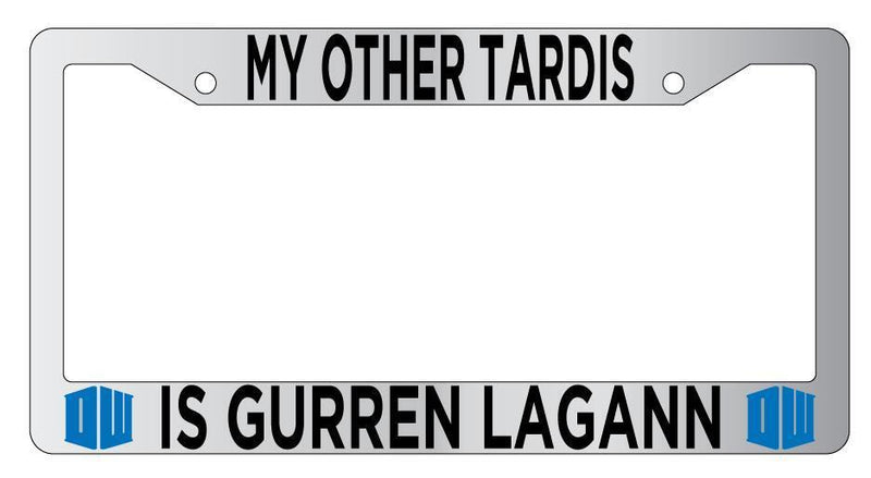 Chrome License Plate Frame Auto Accessory My Other Tardis Is Gurren Lagann  Mod-GRAPH9856236-4330