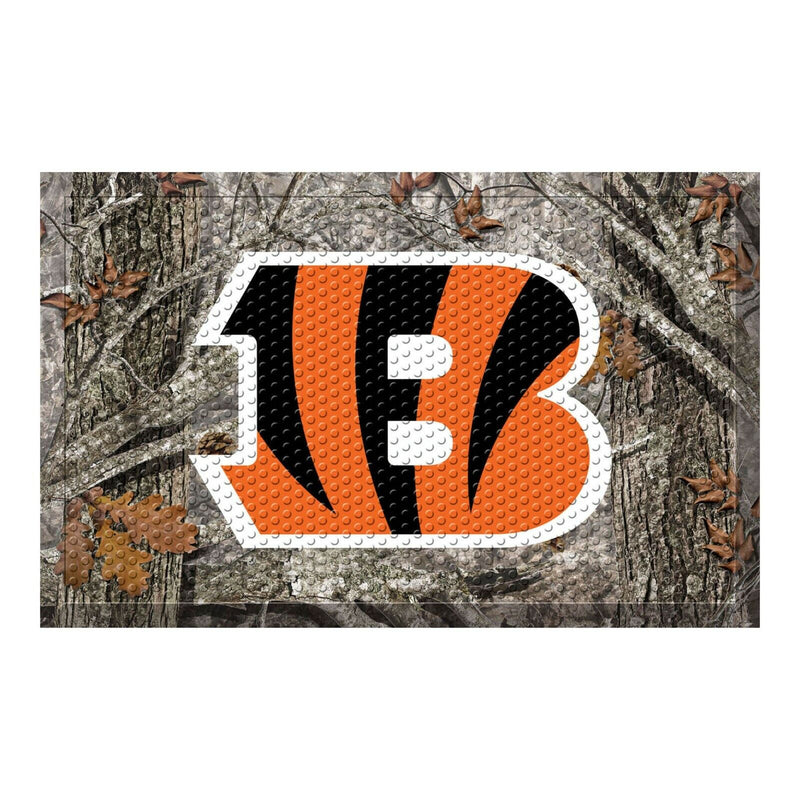 NFL Cincinnati Bengals Camo Pattern Scraper Mat 20" x 30"