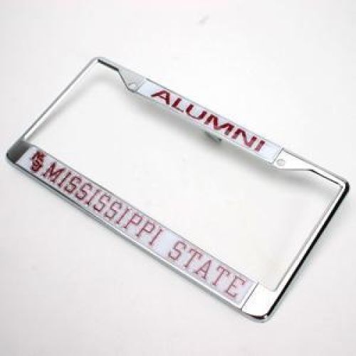 NCAA Mississippi State Bulldogs Alumni Metal License Plate Frame W/domed Insert - Alu