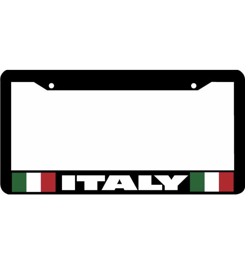 ITALY flag ITALIAN BLACK License Plate Frame