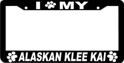 ALASKAN KLEE KAI DOG paw print License Plate Frame