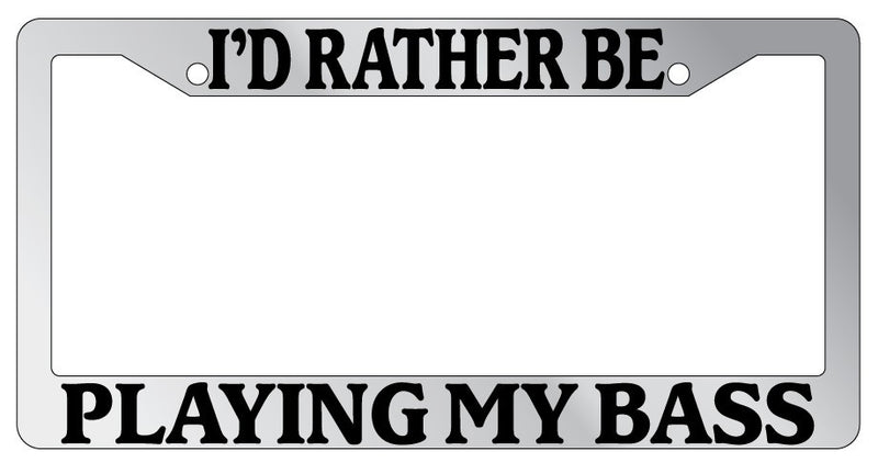 Chrome METAL License Plate Frame I&