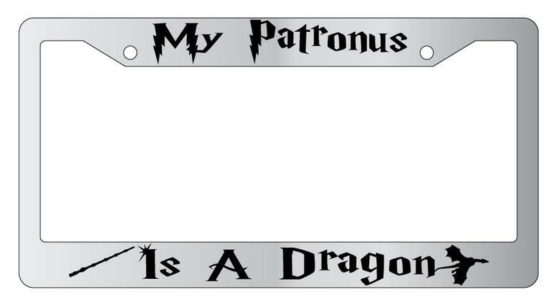 My Patronus Is A Dragon Chrome METAL License Plate Frame For Harry Potter  Mod-GRAPH9856236-10309