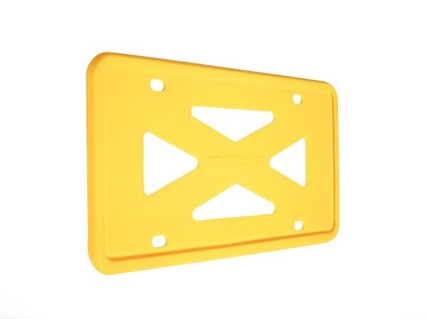 Silicone Yellow License Plate Frame Cover Front Back Bracket Rust-Proof