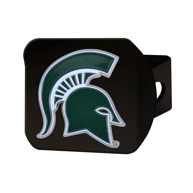 NCAA Michigan State Spartans 3D Color on Black Metal Hitch Cover