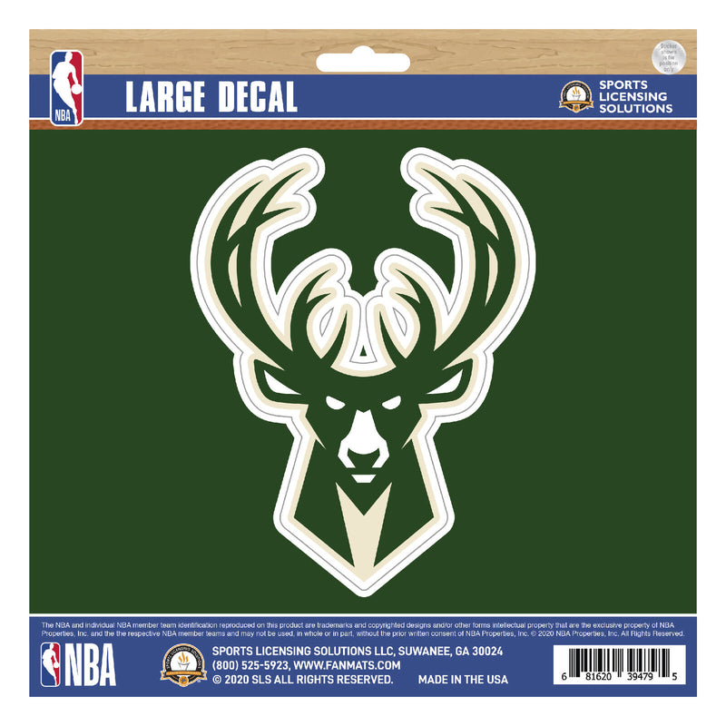 NBA Milwaukee Bucks Decal Large 8"X8" Auto RV Boat Cooler Luggage