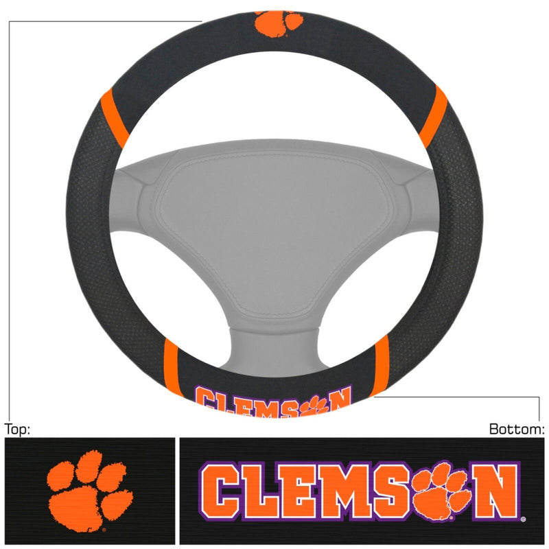 NCAA Clemson Tigers Embroidered Steering Wheel Cover