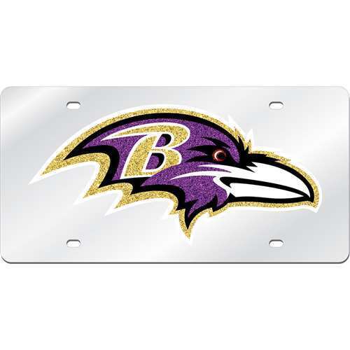 NFL Baltimore Ravens Logo Mirrored License Plate