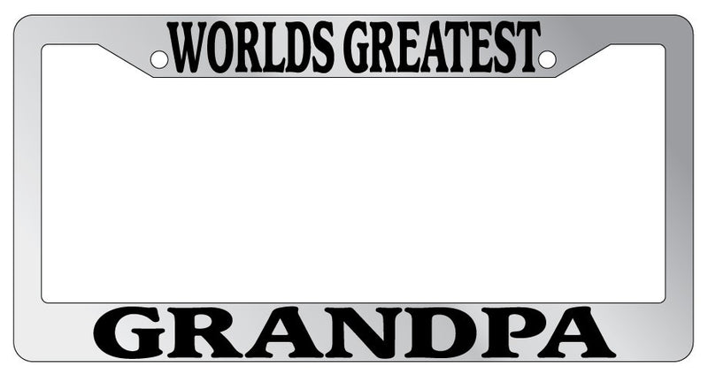 Chrome METAL License Plate Frame WORLD&