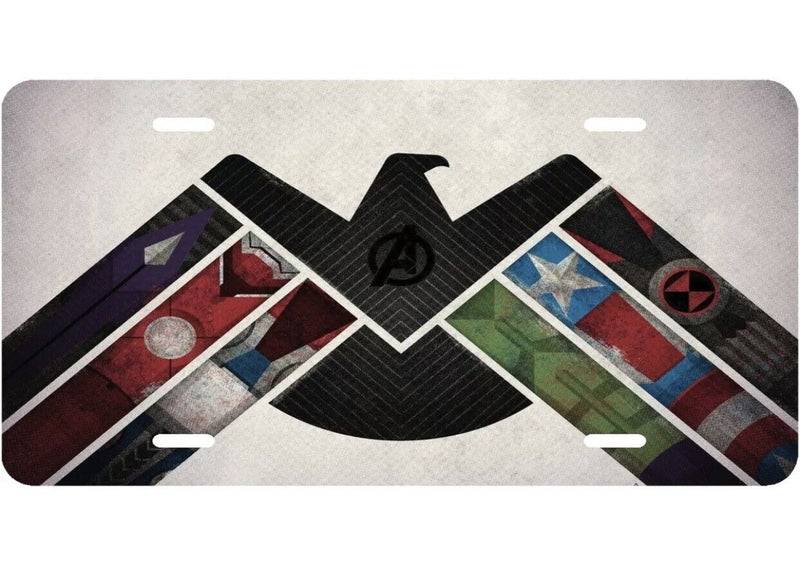 Avengers Marvel Eagle Art Aluminum License Plate Tag Auto NEW