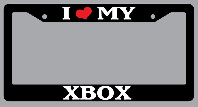 Black License Plate Frame "I Heart My XBOX" Auto Accessory Novelty 13  Mod-GRAPH9856236-1806