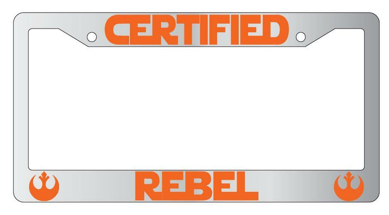 Certified For Rebel Chrome Plastic License Plate Frame Star Wars  Mod-GRAPH9856236-5244