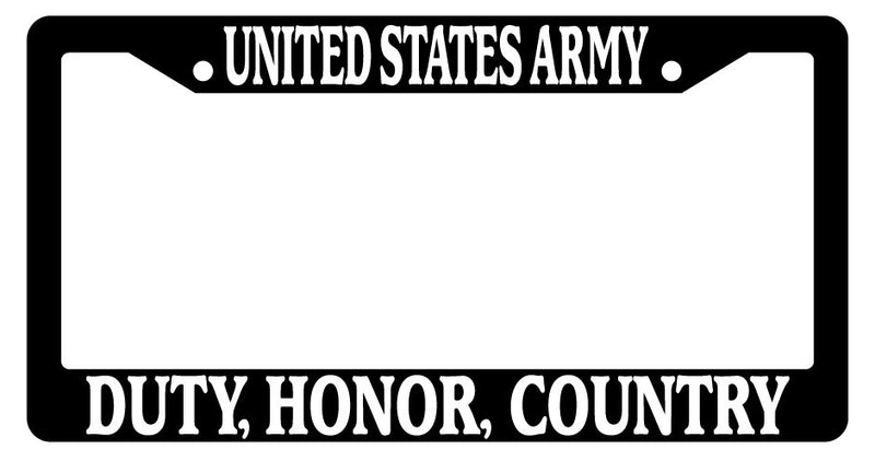 Black License Plate Frame United States Army Duty Honor Country Auto Novelty 149  Mod-GRAPH9856236-2939