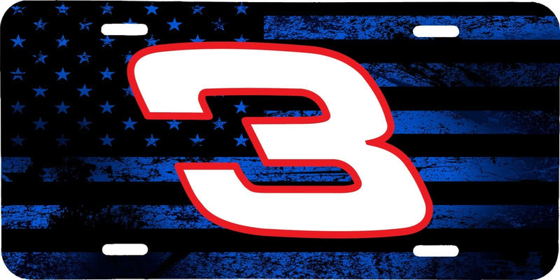 DALE EARNHART JR BLUE AMERICAN FLAG VEHICLE NASCAR CAR LICENSE PLATE TAG