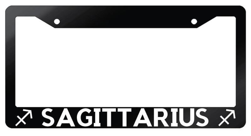 Glossy Black License Plate Frame Auto Accessory Sagittarius 2612  Mod-GRAPH9856236-7410