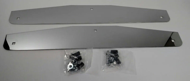 Pair Chrome Mud Flap Weights 24x4 Bolt Thru for Peterbilt Freightliner Kenworth