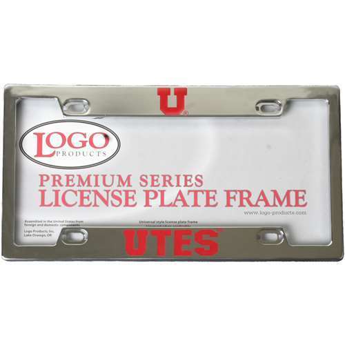 NCAA Utah Utes Die-Cast Chrome License Plate Frame