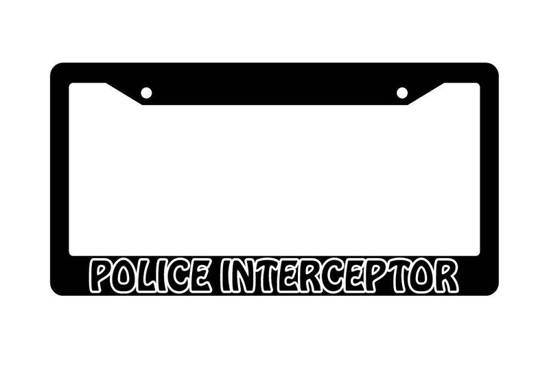Black License Plate Frame POLICE INTERCEPTOR (HOLLOW) Auto Accessory  Mod-GRAPH9856236-1913