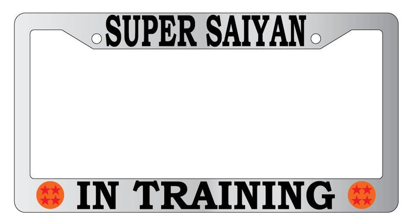 Chrome License Plate Frame Super Saiyan In Training Auto Accessory Dragon Ball Z  Mod-GRAPH9856236-4969