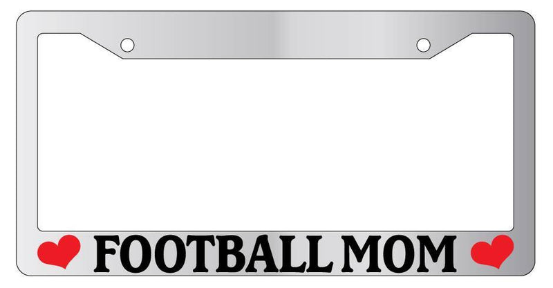 Chrome License Plate Frame FOOTBALL MOM Auto Accessory 769  Mod-GRAPH9856236-5158