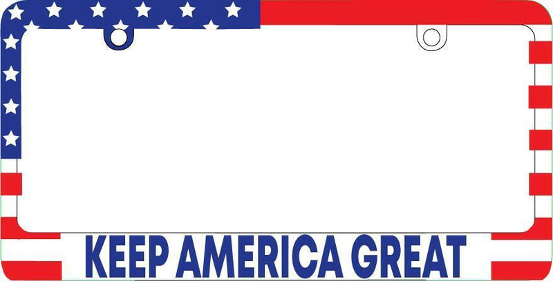 Keep America Great 3D USA Flag Plastic License Plate Frame Patriotic  Mod-GRAPH9856236-3085