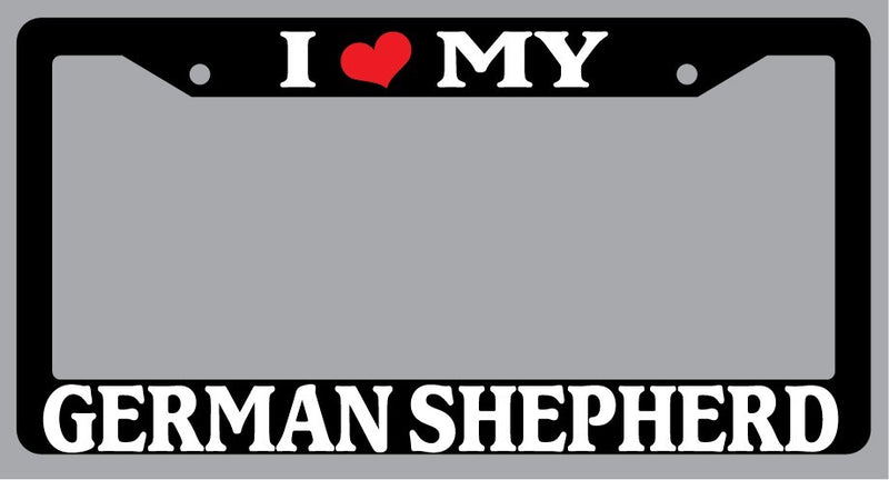 Black License Plate Frame I Heart My German Shepherd Auto Accessory Novelty 397  Mod-GRAPH9856236-1771