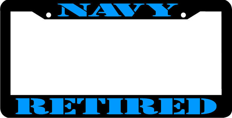 NAVY RETIRED blue VETERAN License Plate Frame