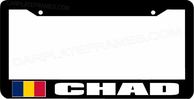 CHAD flag License Plate Frame