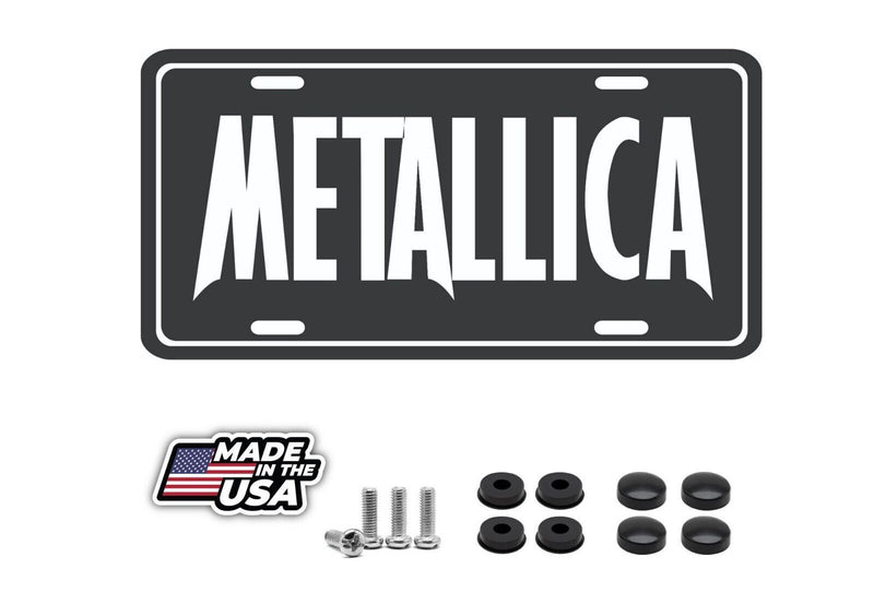 Metallica license plate metal wall sign front tag vanity plate - Music Band