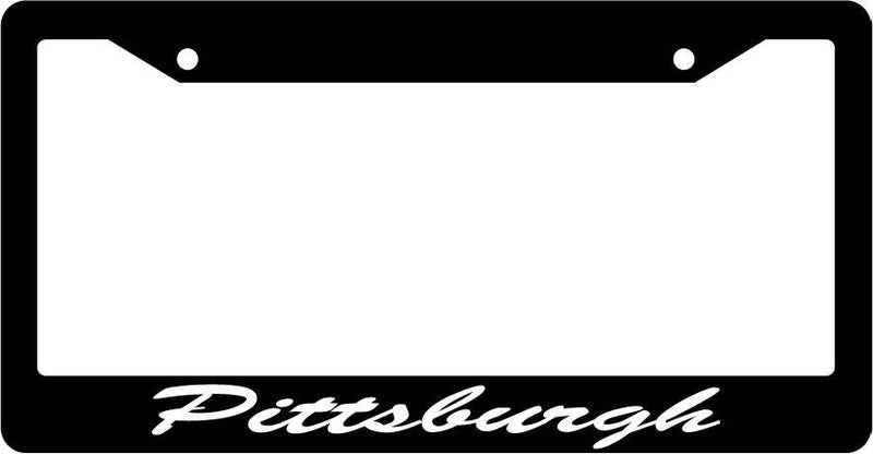 Black License Plate Frame CURSIVE Pittsburgh Auto Accessory Novelty 2535  Mod-GRAPH9856236-3810