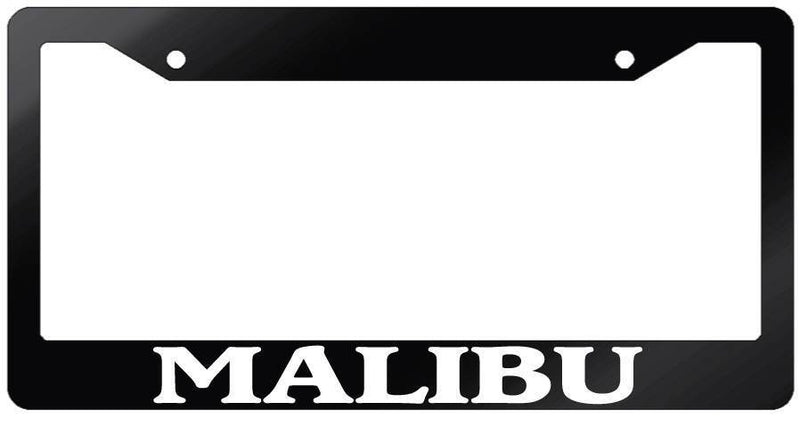 Glossy Black License Plate Frame MALIBU Auto Accessory 1581  Mod-GRAPH9856236-6941