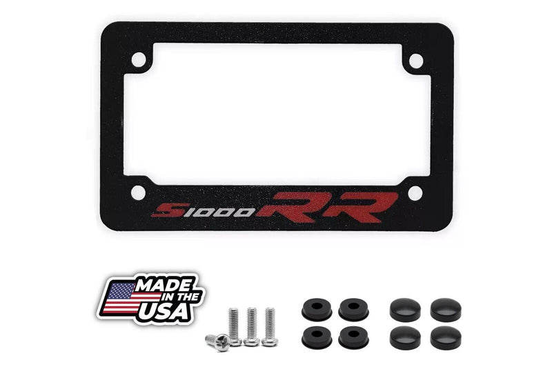 For BMW S1000RR (ALL YEARS) Textured Motorcycle License Plate Frame