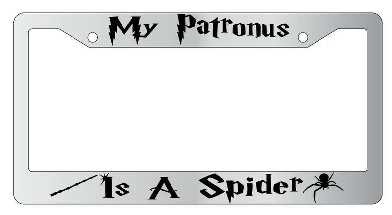My Patronus Is A For Spider Chrome METAL License Plate Frame For Harry Potter  Mod-GRAPH9856236-10073