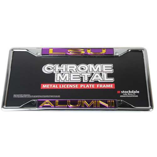 NCAA Lsu Tigers Metal Alumni Inlaid Acrylic License Plate Frame