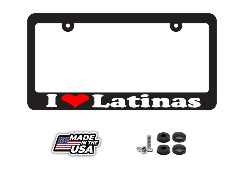 I Love Latinas Spanish Caribbean Funny Mami Latino Car License Plate Frame NEW