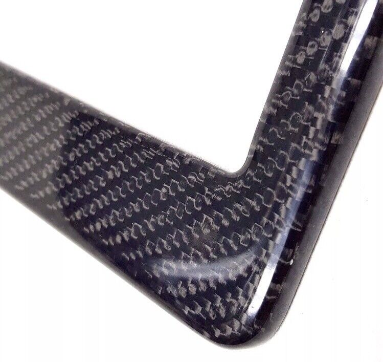 100% Real Carbon Fiber License Plate Frame Cover Black 2PC Set Auto Tag 3K