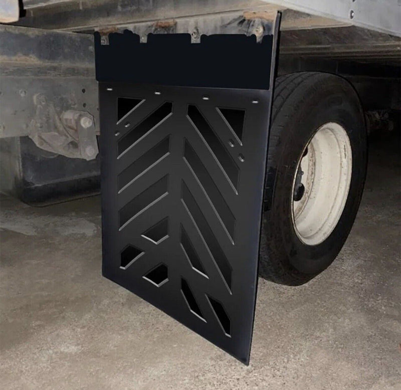 Mud Flaps 30"x 24" Semi Truck/Trailer Heavy Duty 3/8"Thick Rubber 1 Pair Chevron