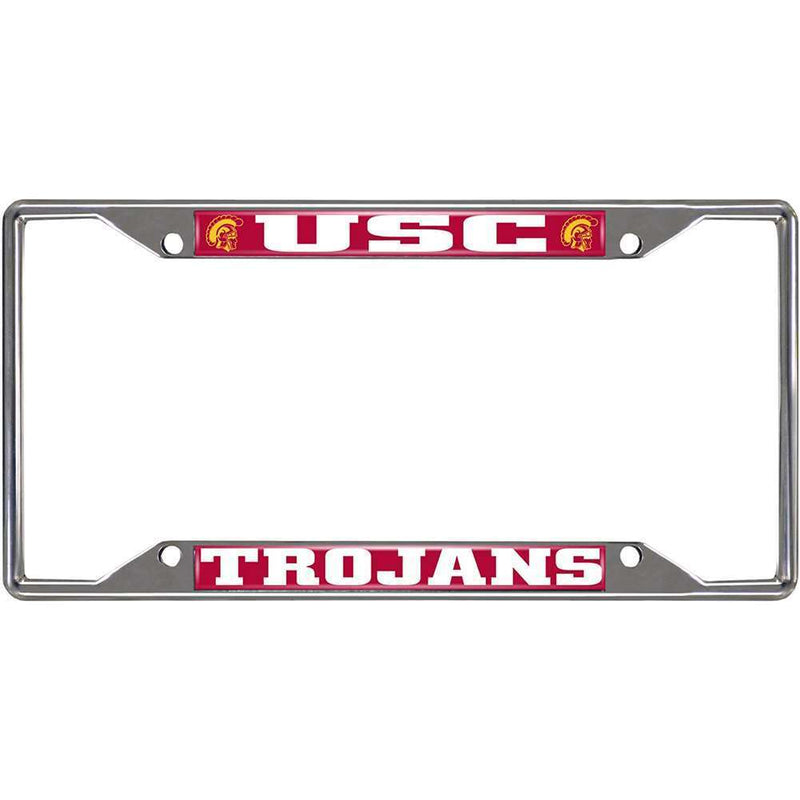 NCAA USC Trojans Chrome Metal License Plate Frame