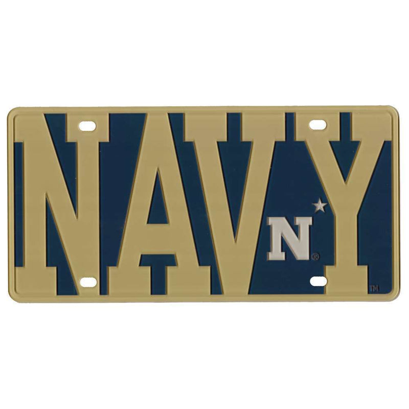 NCAA Navy Midshipmen Full Color Mega Inlay License Plate