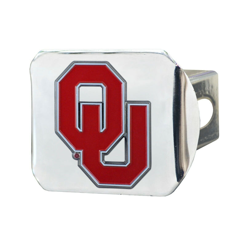 NCAA Oklahoma Sooners 3D Color on Chrome Metal Hitch Cover