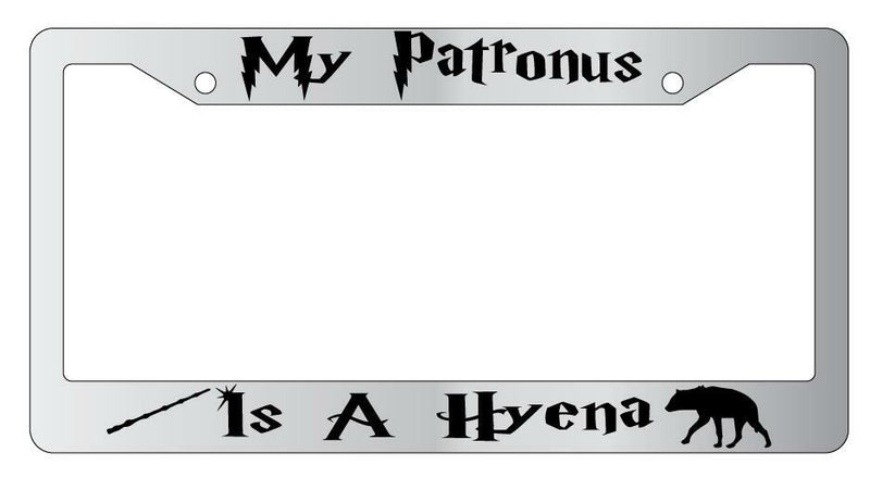 My Patronus Is A Hyena Chrome METAL License Plate Frame For Harry Potter  Mod-GRAPH9856236-10063