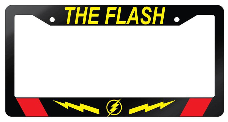 The Flash Glossy Black Plastic License Plate Frame DC  Mod-GRAPH9856236-6994