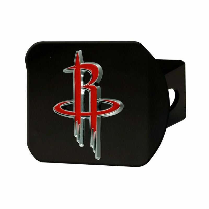 NBA Houston Rockets 3D Color on Black Metal Hitch Cover