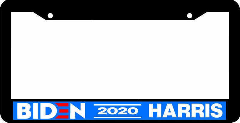 BIDEN HARRIS 2020 for president BLACK PLASTIC License Plate Frame