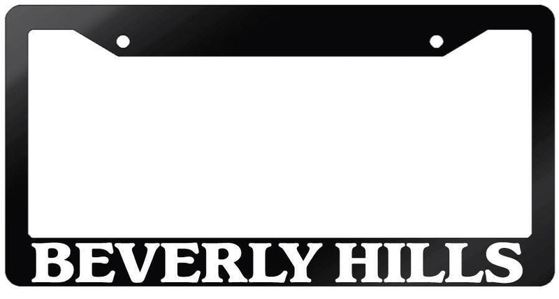 Glossy Black License Plate Frame For Beverly Hills Auto Accessory 1126  Mod-GRAPH9856236-7391