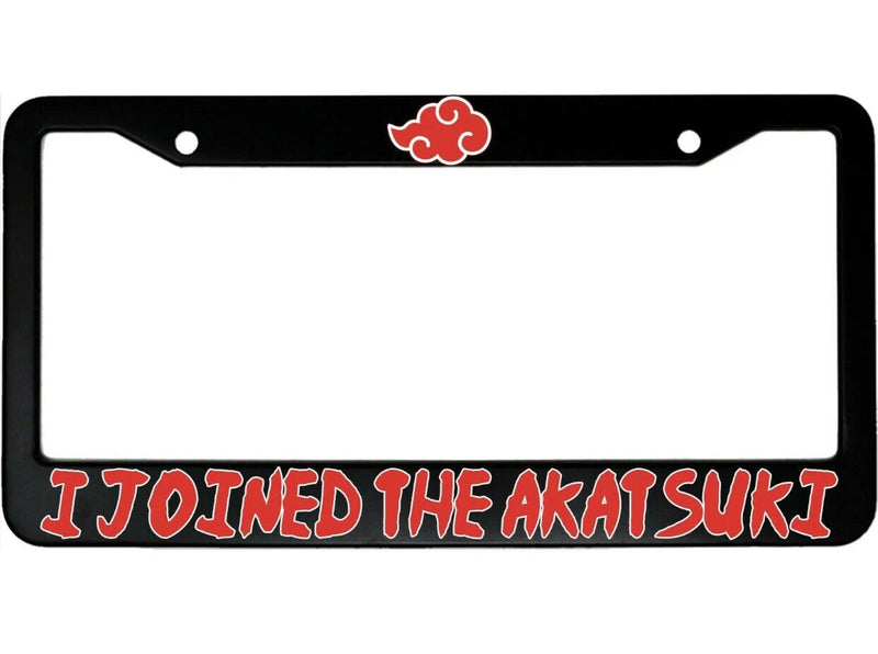 I Joined The Akatsuki Anime Aluminum Car License Plate Frame