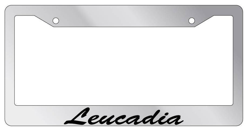 Chrome METAL License Plate Frame Leucadia Cursive Auto Accessory 1528  Mod-GRAPH9856236-8890