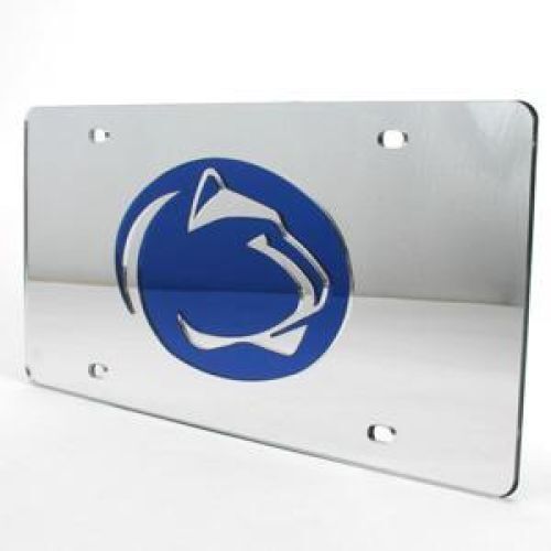 NCAA Penn State Inlaid Acrylic License Plate - Silver