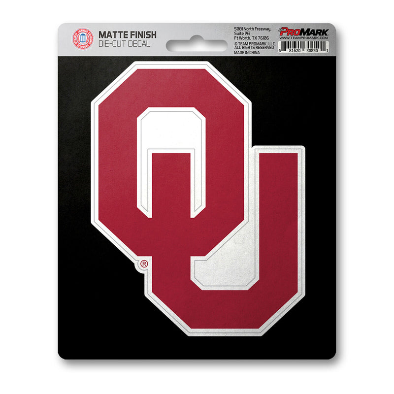 NCAA Oklahoma Sooners Decal Matte 5"X6.25" Auto Boat Luggage