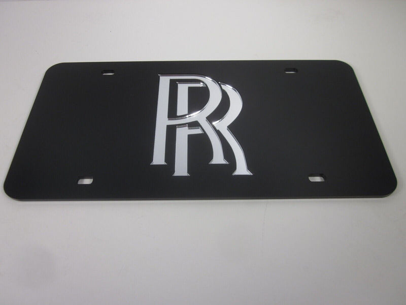 Rolls-Royce Acrlic Mirror License Plate Auto Tag nice v2